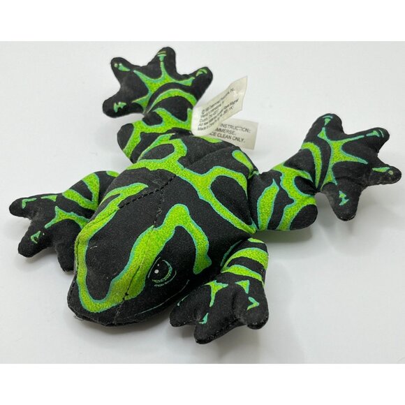 Dart Frog Refrigerator Magnet Vintage Plush Stuffed Animal Wendys Toy Green - Picture 6 of 6